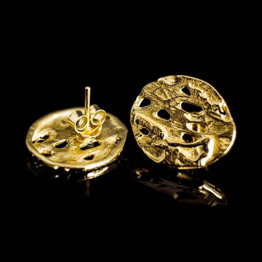18K Hollow Circle Earrings