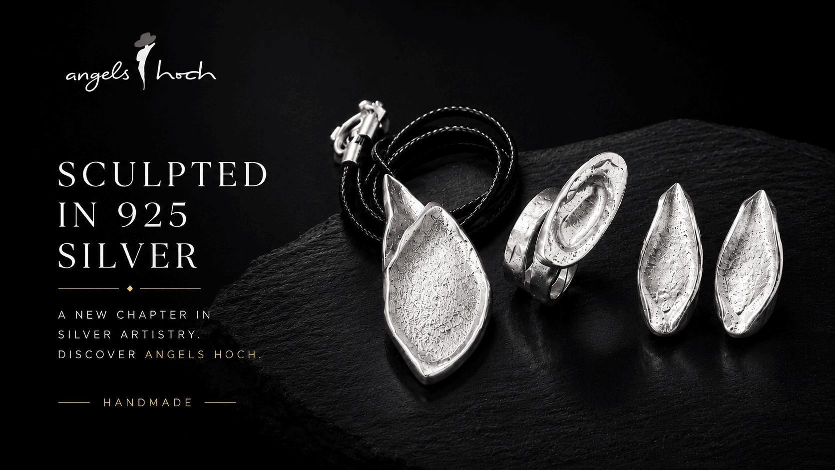 Angels Hoch sculpted in 925 silver presentation