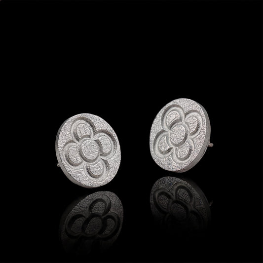 Round Catalan Panot Flower Earrings