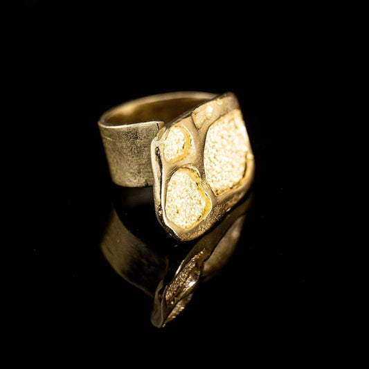 18K Modernist Gaudi Ring handcrafted in Barcelona