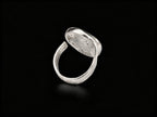 925 sterling silver ring, reverse view with wide open band