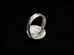 925 sterling silver signet-style ring with oval bezel, underside view