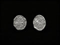 925 sterling silver stud earrings with hammered round discs, textured silver finish