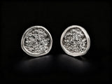 Silver Crater Earrings