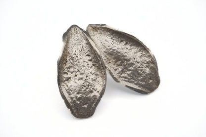 Silver Echo Earrings in sterling silver with sculptural design