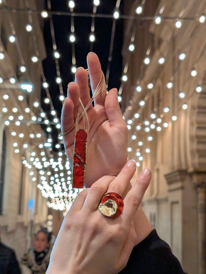 Aurum Florentia Ring in gold-plated bronze with sculptural design