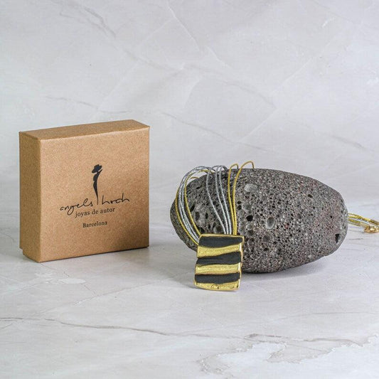Pharaoh’s Horizon Necklace in gold-plated bronze with sculptural design
