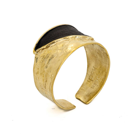 Gold Cuff Bracelet handcrafted in Barcelona