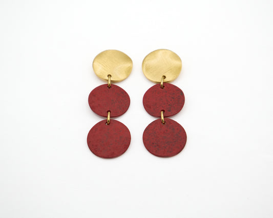 Triple Motion Earrings handcrafted in Barcelona
