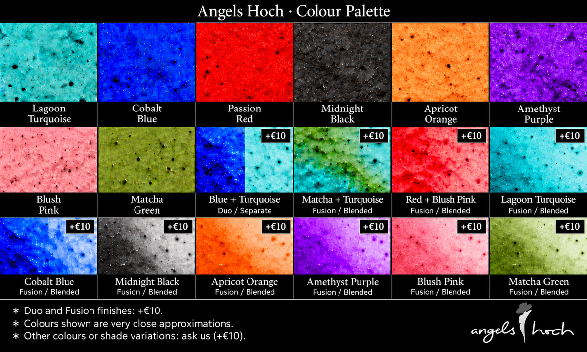 Angels Hoch signature colours and Duo and Fusion finishes