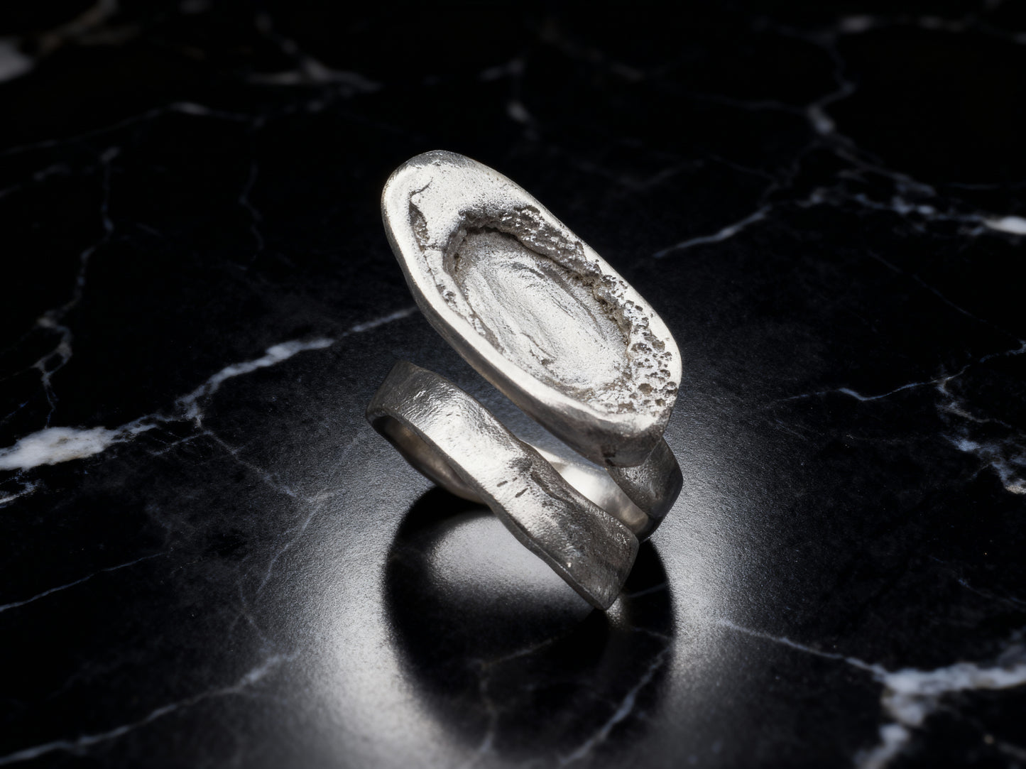 Silver Echo Ring handcrafted in Barcelona