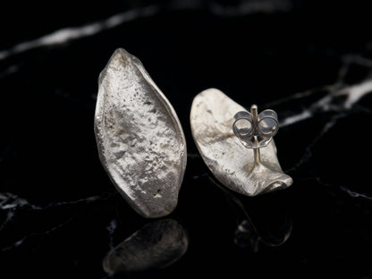 Silver Echo Earrings handcrafted in Barcelona