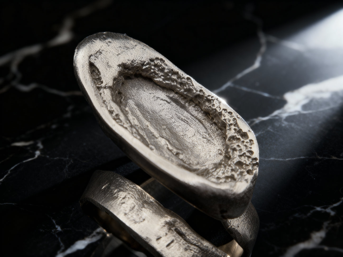 Silver Echo Ring handcrafted jewelry detail