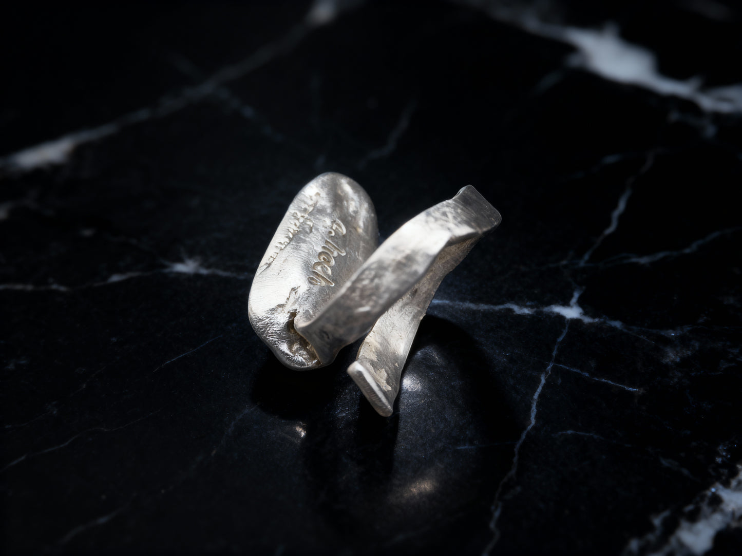 Silver Echo Ring in sterling silver with sculptural design