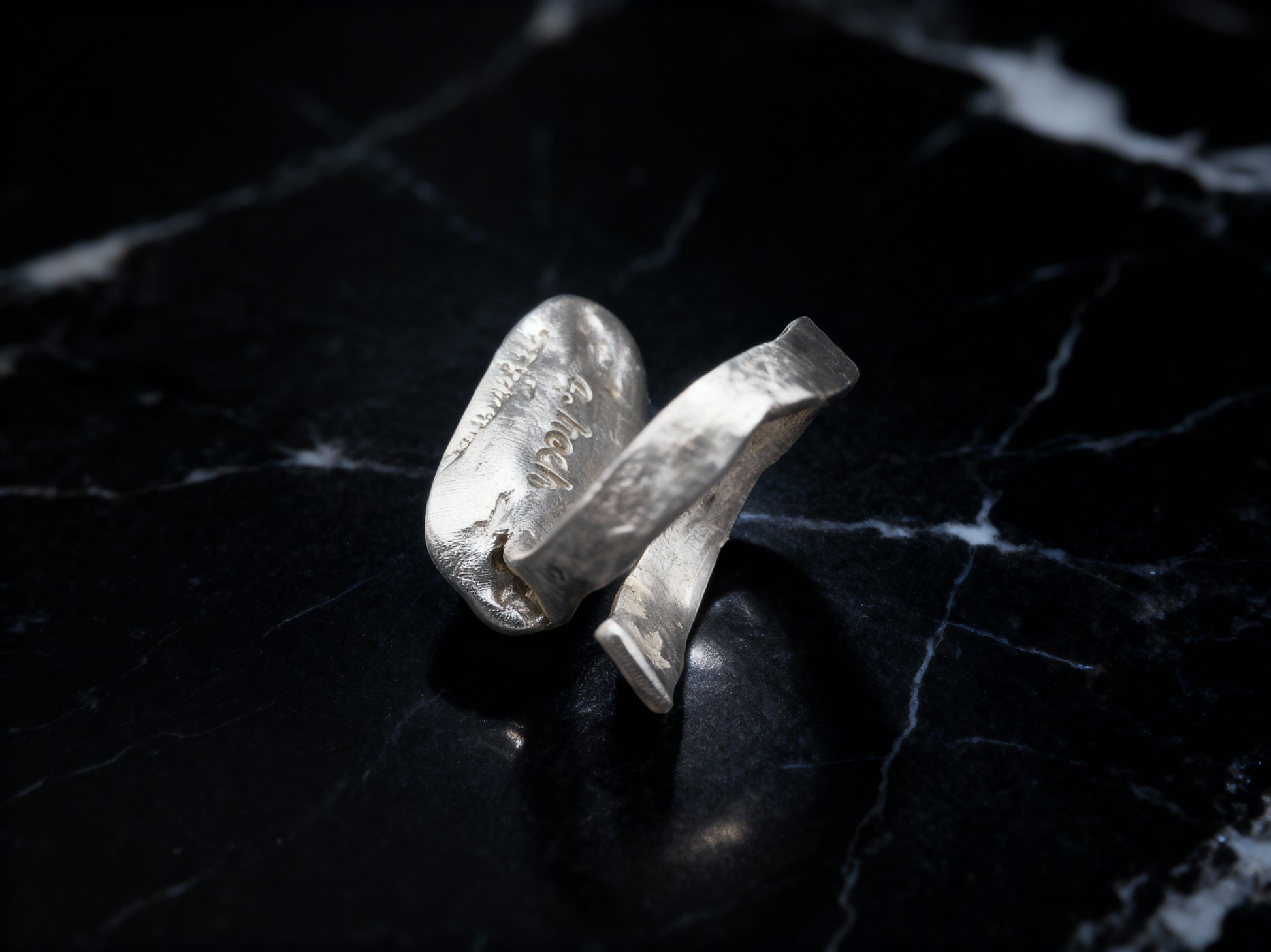 Silver Echo Ring in sterling silver with sculptural design