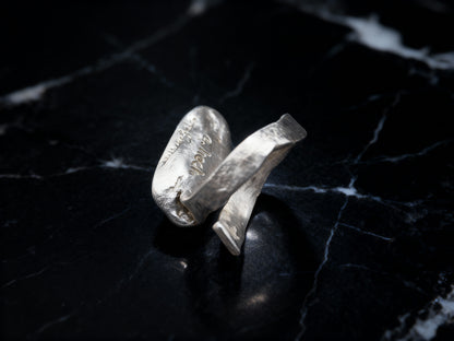 Silver Echo Ring in sterling silver with sculptural design