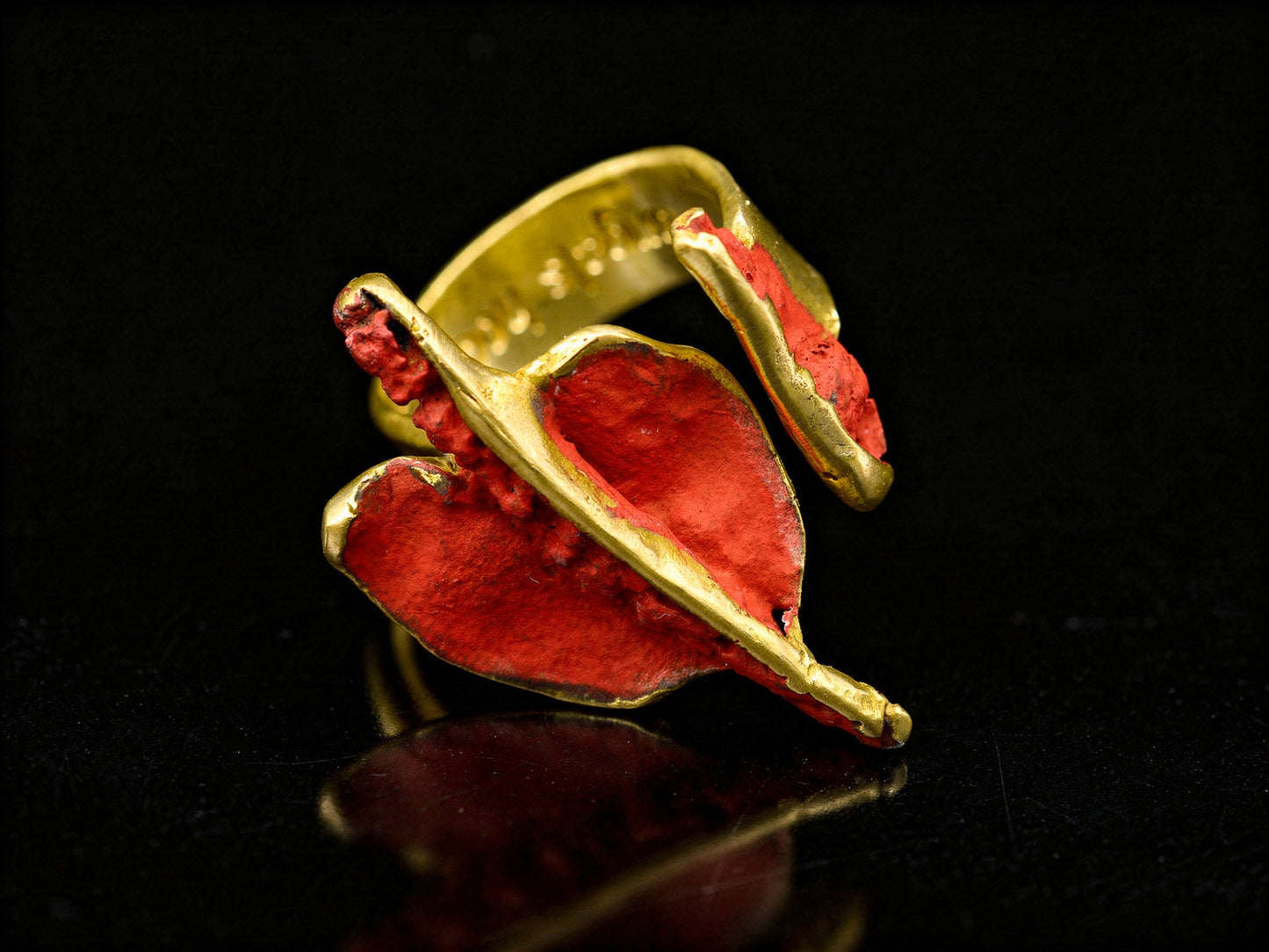 Gaudi Ring detail showing artisanal texture