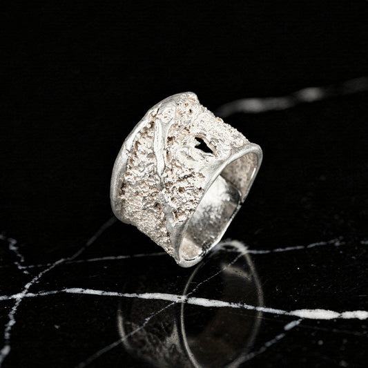 Silberner Strata Ring