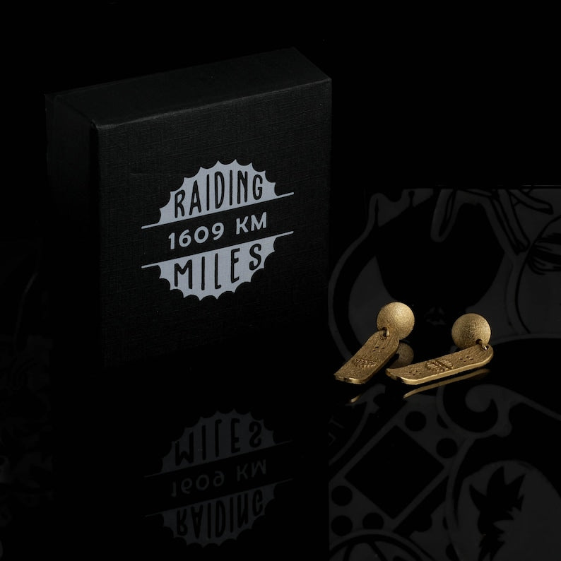 Skateboard Stud Movement Earrings handcrafted in Barcelona