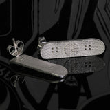 Boucles d'oreilles à tige en forme de skateboard