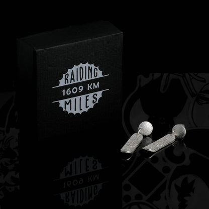 Skateboard Stud Movement Earrings in gold or silver plated bronze with minimalist design
