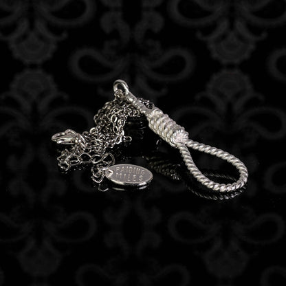 Goth Rope Pendant Necklace in bronze with gothic design