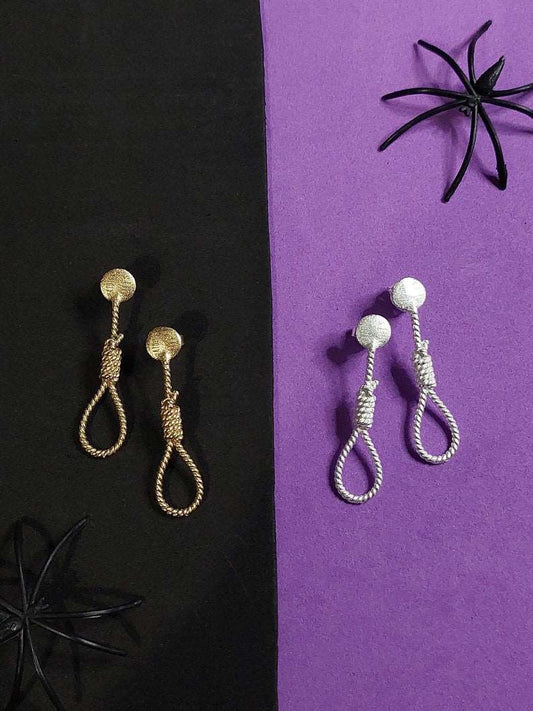 GOTH Rope Shape Earrings handcrafted in Barcelona