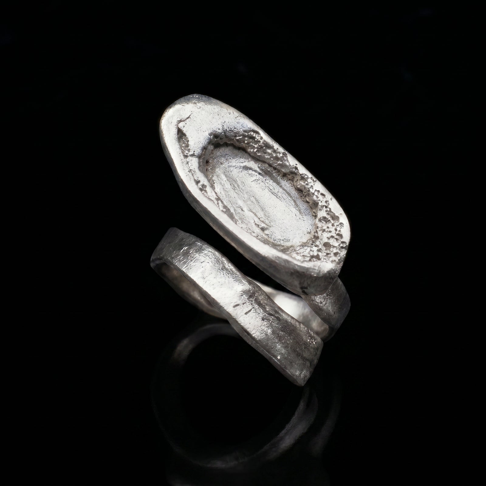 Silver Echo Ring by Angels Hoch
