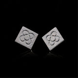 Square Catalan Panot Flower Earrings