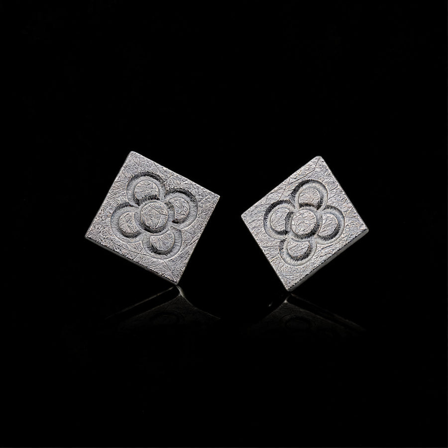 Pendientes Square Catalan Panot Flower