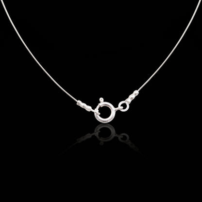 Silver 925 necklace chain with round clasp and small bead accents