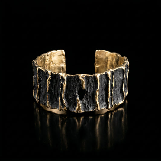 Sculpted Gold Cuff Bracelet