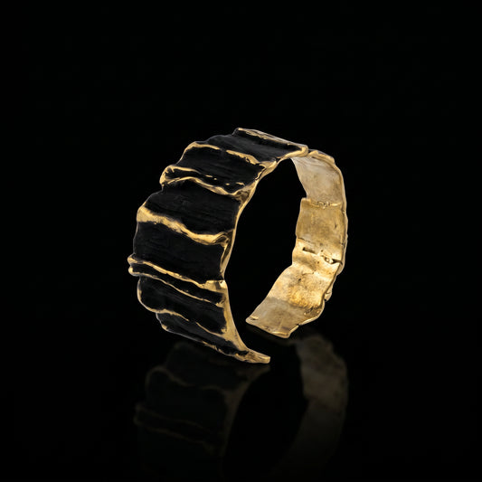 Sculpted Gold Cuff Bracelet