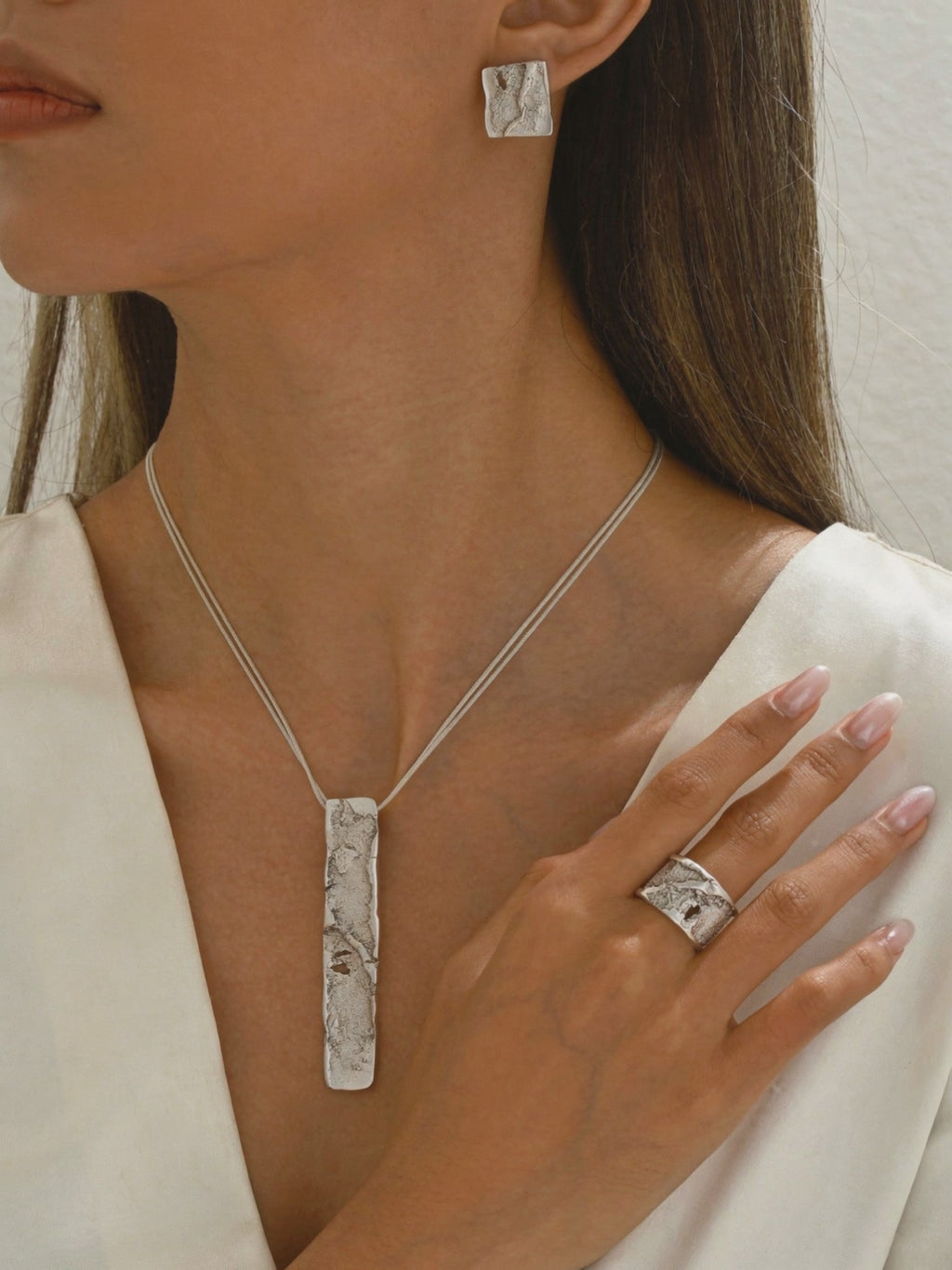 Anell Strata de plata de llei 925