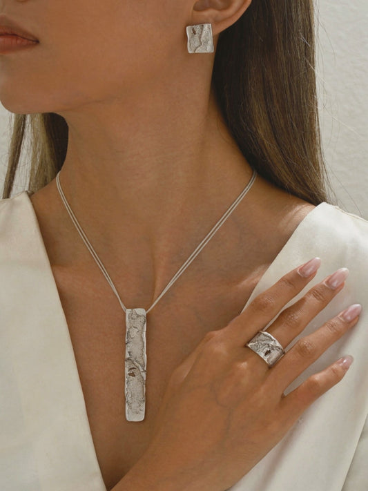 Silberner Strata Ring